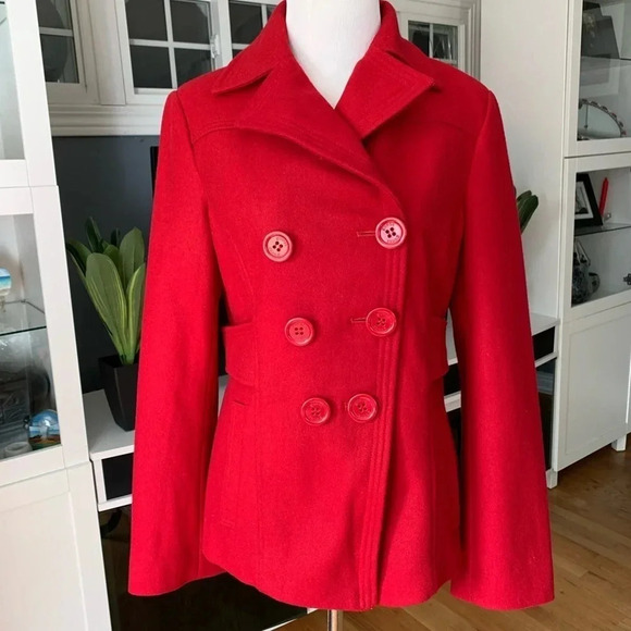 COPY - Guess*Jeans Wool Blend Double Breasted Peacoat - Picture 1 of 14